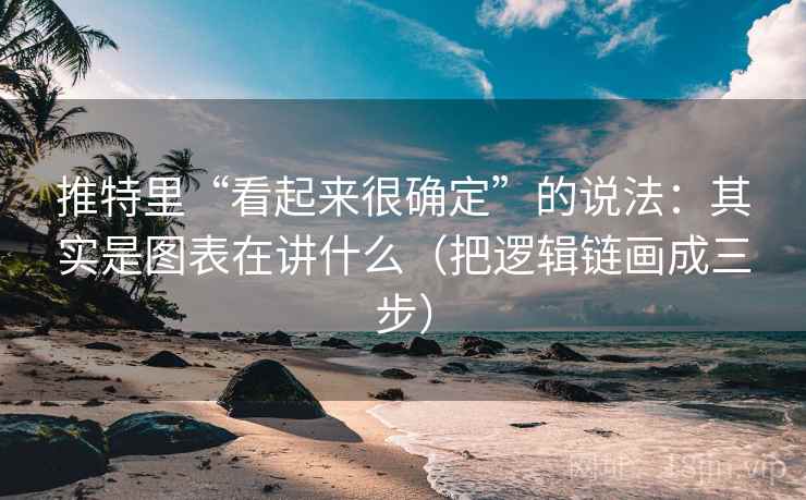 推特里“看起来很确定”的说法：其实是图表在讲什么（把逻辑链画成三步）