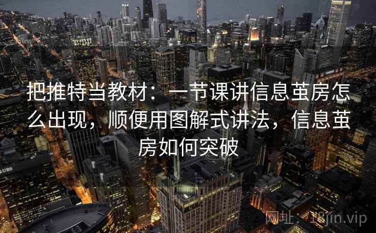 把推特当教材：一节课讲信息茧房怎么出现，顺便用图解式讲法，信息茧房如何突破